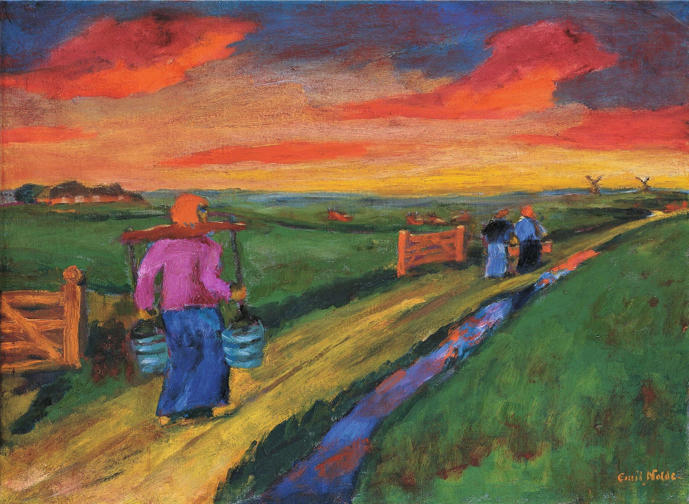 Emil Nolde, <i>Kogsvejen</i>, maleri 1945, © Nolde Stiftung Seebüll.