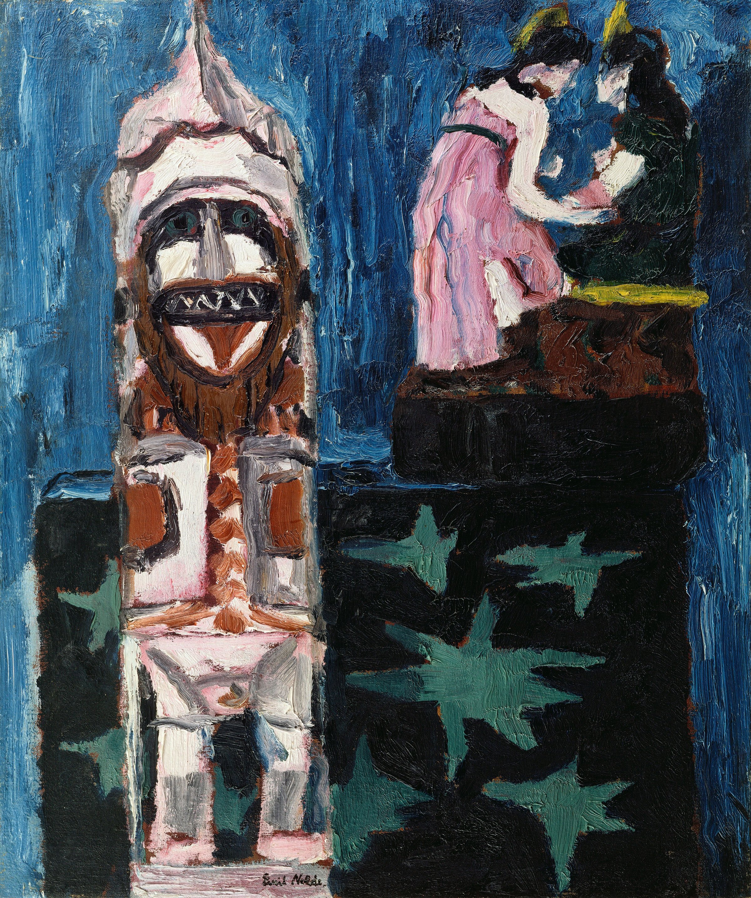 Emil Nolde, <i>Stilleben H (Stor Tamburan, Moskvagruppe)</i>, maleri 1915, © Nolde Stiftung Seebüll.
