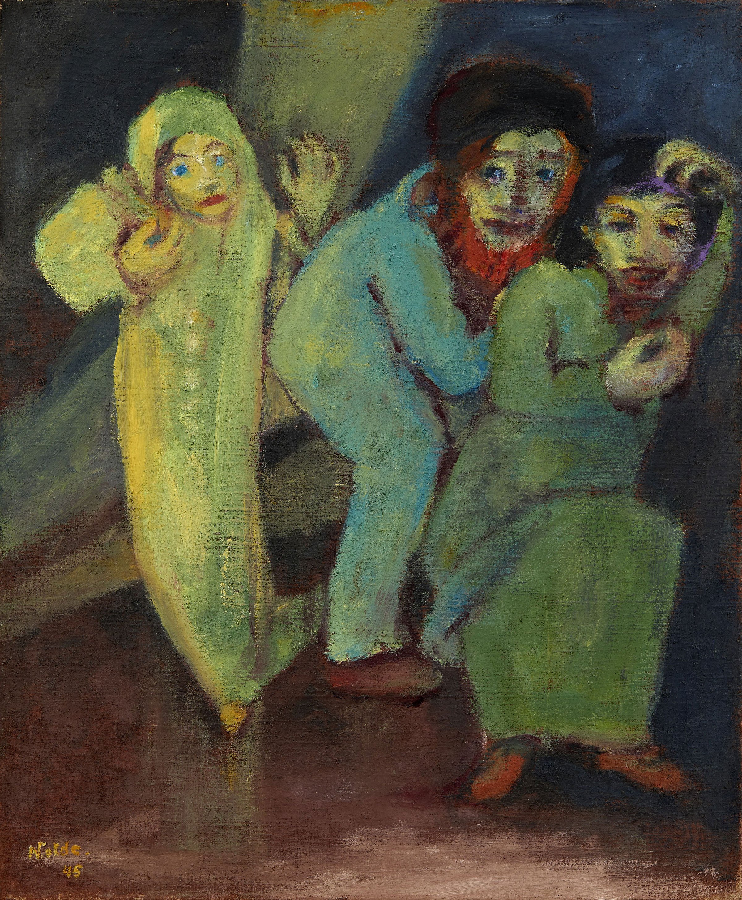 Emil Nolde, <i>Skytsenglen</i>, maleri 1945, © Nolde Stiftung Seebüll.