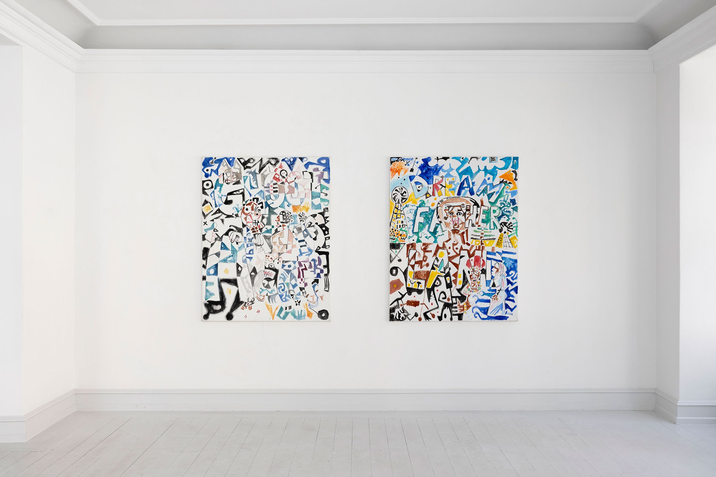 View fra udstillingen <i>Dream of the Fatherland</i> af Wonga Mancoba. Foto: Galerie Mikael Andersen.
