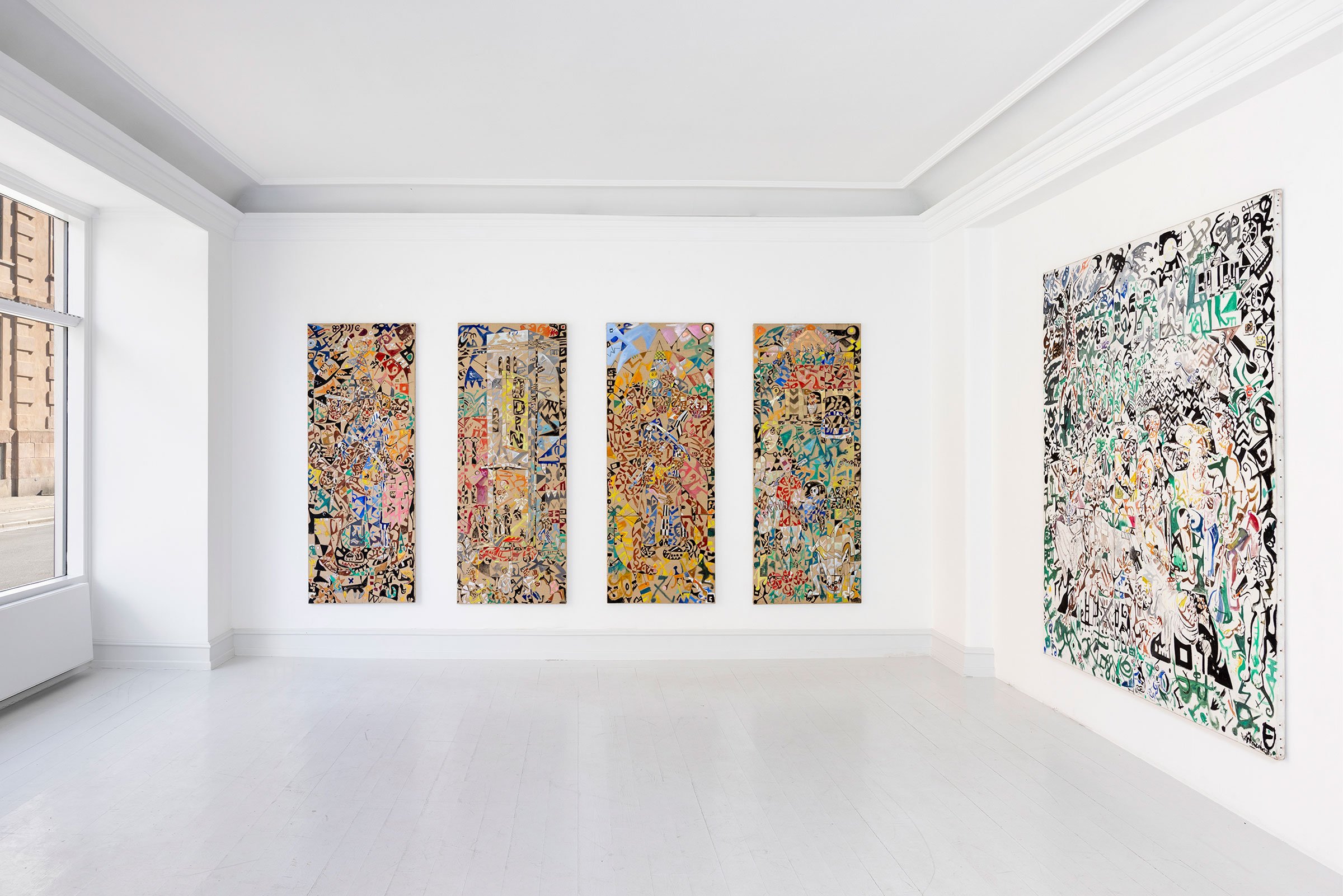 View fra udstillingen <i>Dream of the Fatherland</i> af Wonga Mancoba. Foto: Galerie Mikael Andersen.