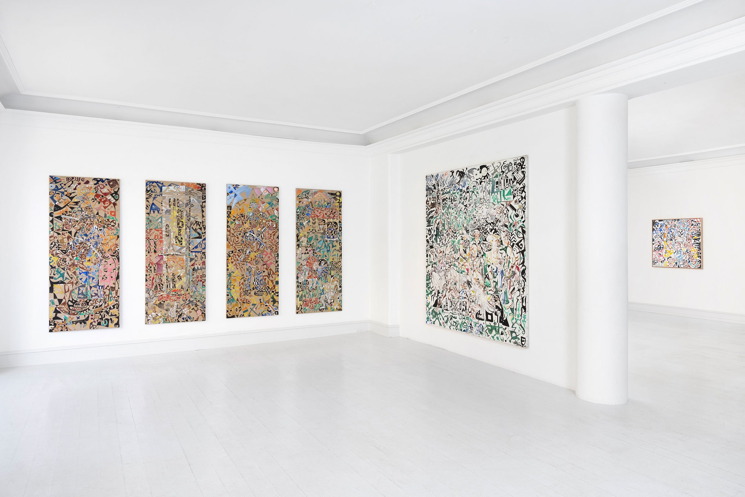 View fra udstillingen <i>Dream of the Fatherland</i> af Wonga Mancoba. Foto: Galerie Mikael Andersen.