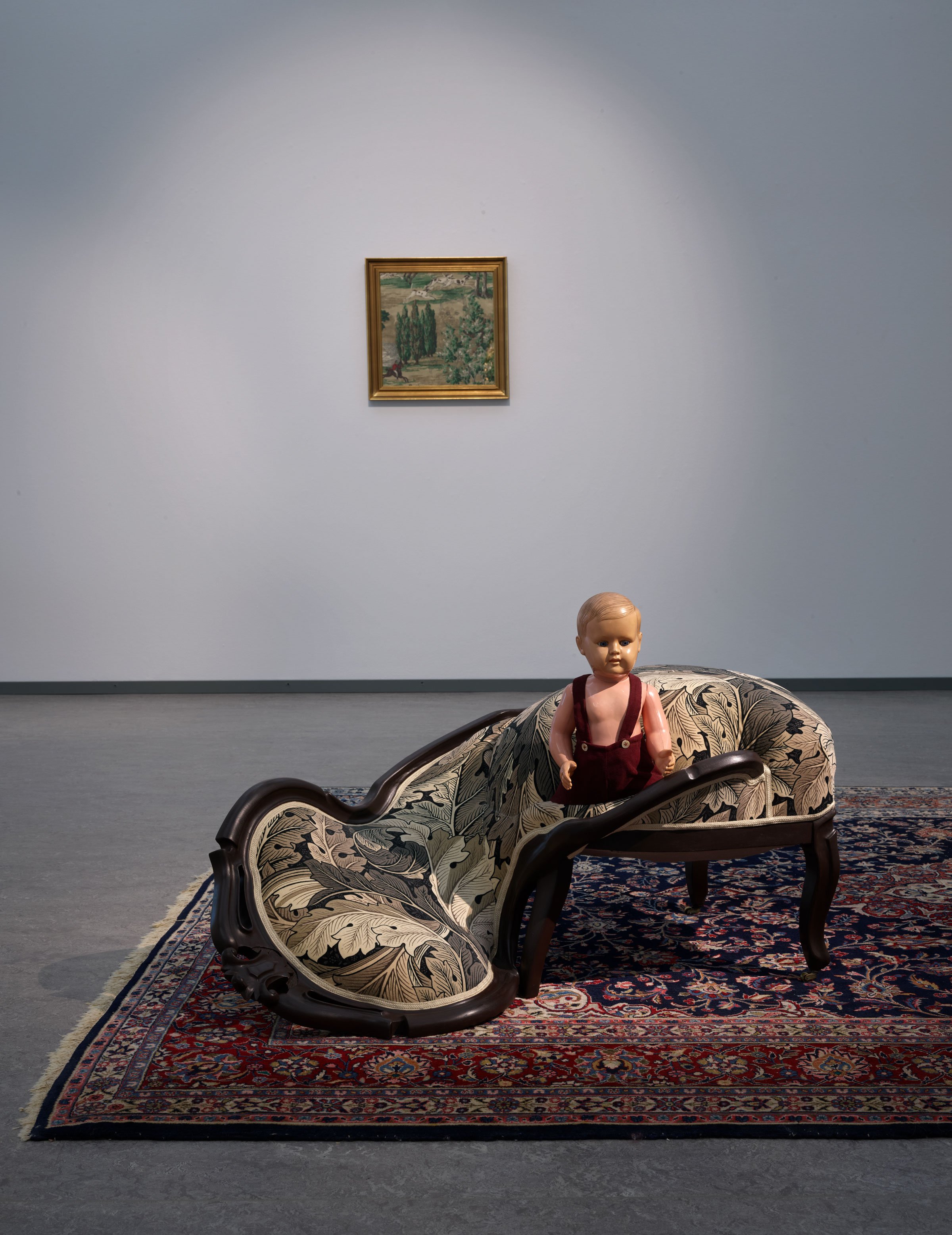 View fra udstillingen <i>Let's Talk About the Baby</i> af Nina Saunders. Foto: Kirstine Mengel.