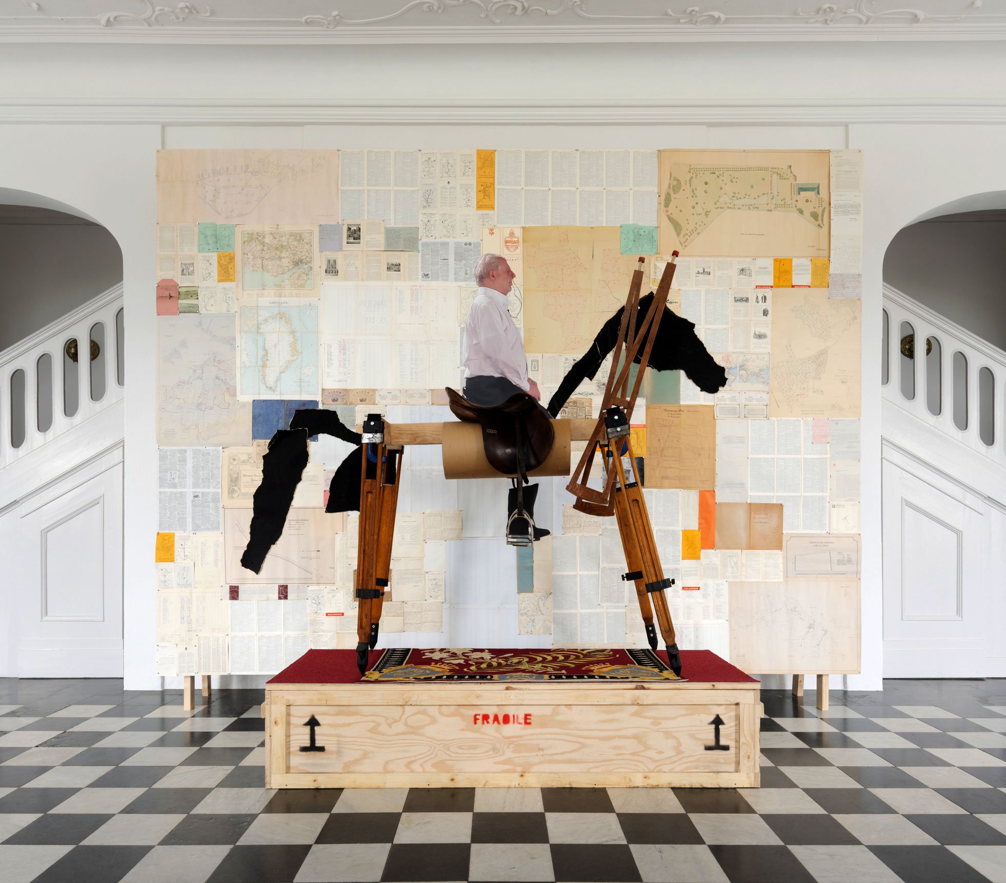 Installation view fra foyeren. William Kentridge: <i>Studio Horse 3</i>, 2026. Foto: David Stjernholm