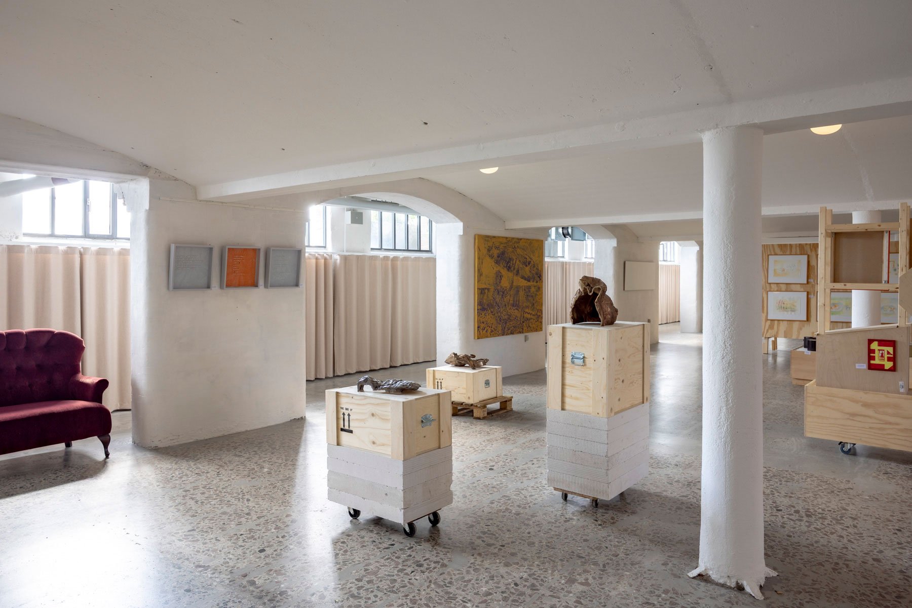 Installationsview, Fri Havn, Corner, 2026. Foto: Malle Madsen.