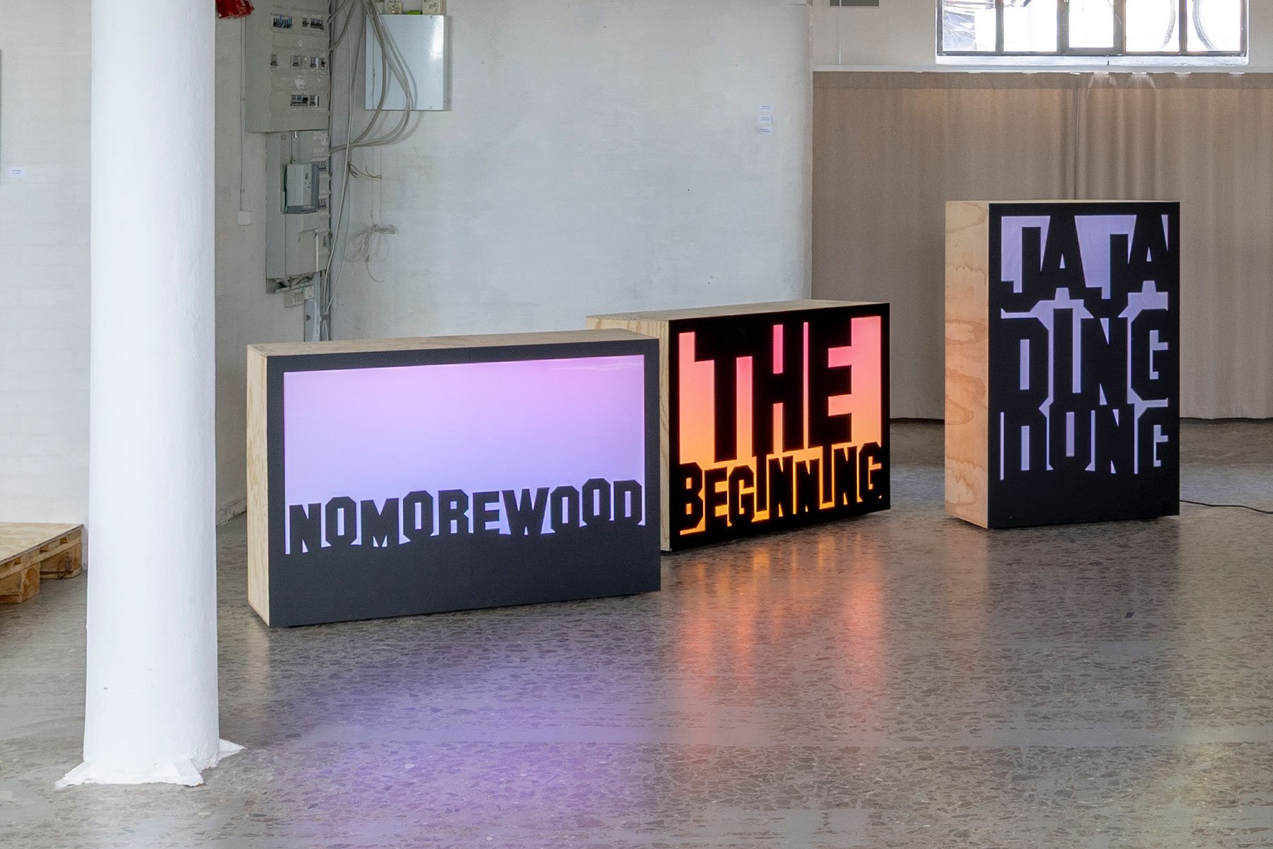 Installationsview, Fri Havn, Corner, 2026. Foto: Malle Madsen.