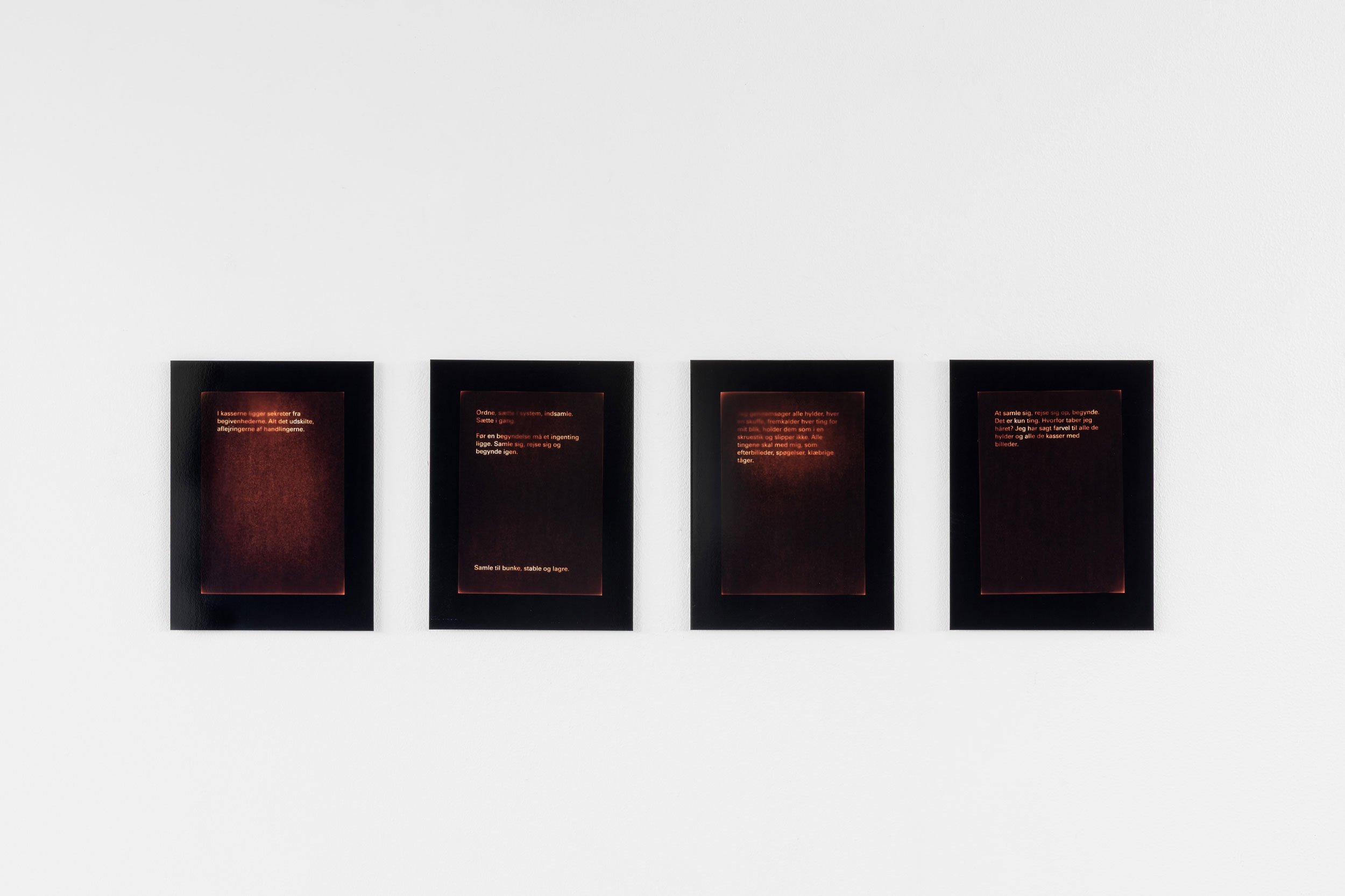 Installationsview, <i>Foreløbig ombrydning</i>, 2026. Foto: Kirstine Autzen.