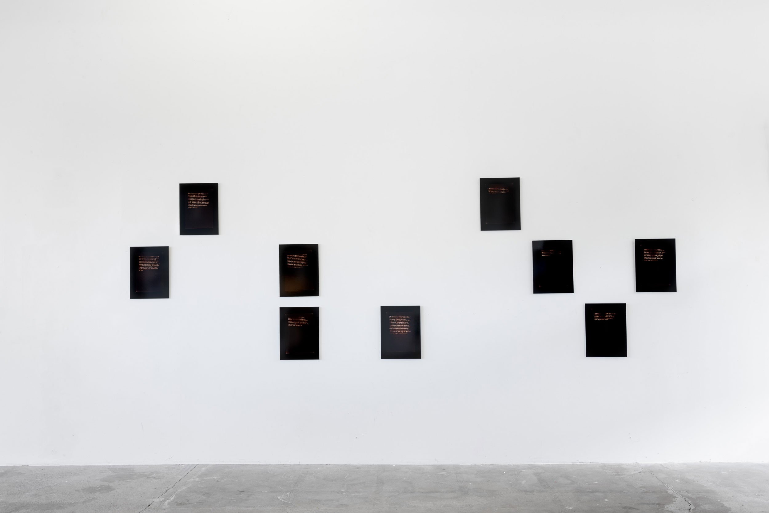 Installationsview, <i>Foreløbig ombrydning</i>, 2026. Foto: Kirstine Autzen.