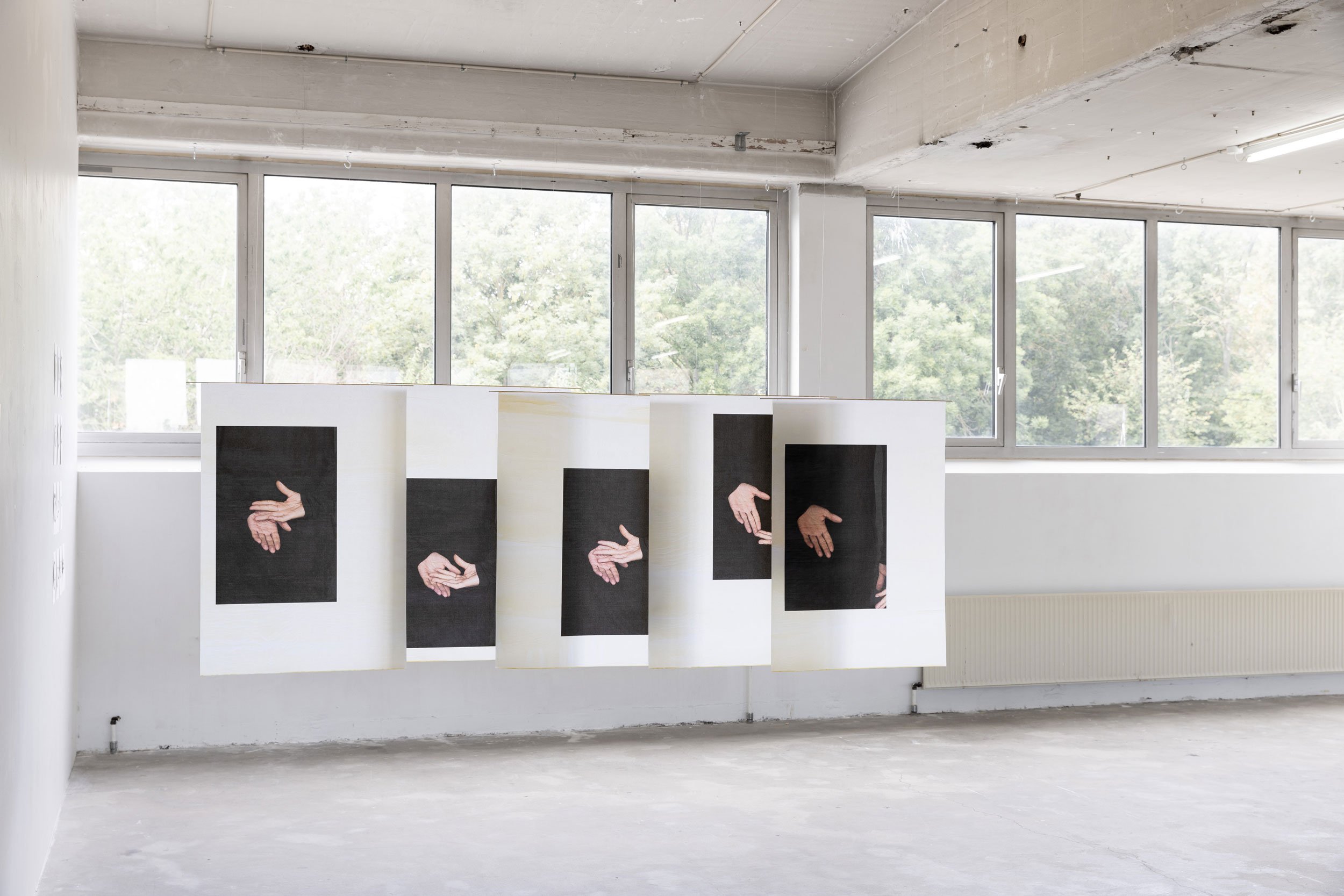 Installationsview, <i>Foreløbig ombrydning</i>, 2026. Foto: Kirstine Autzen.