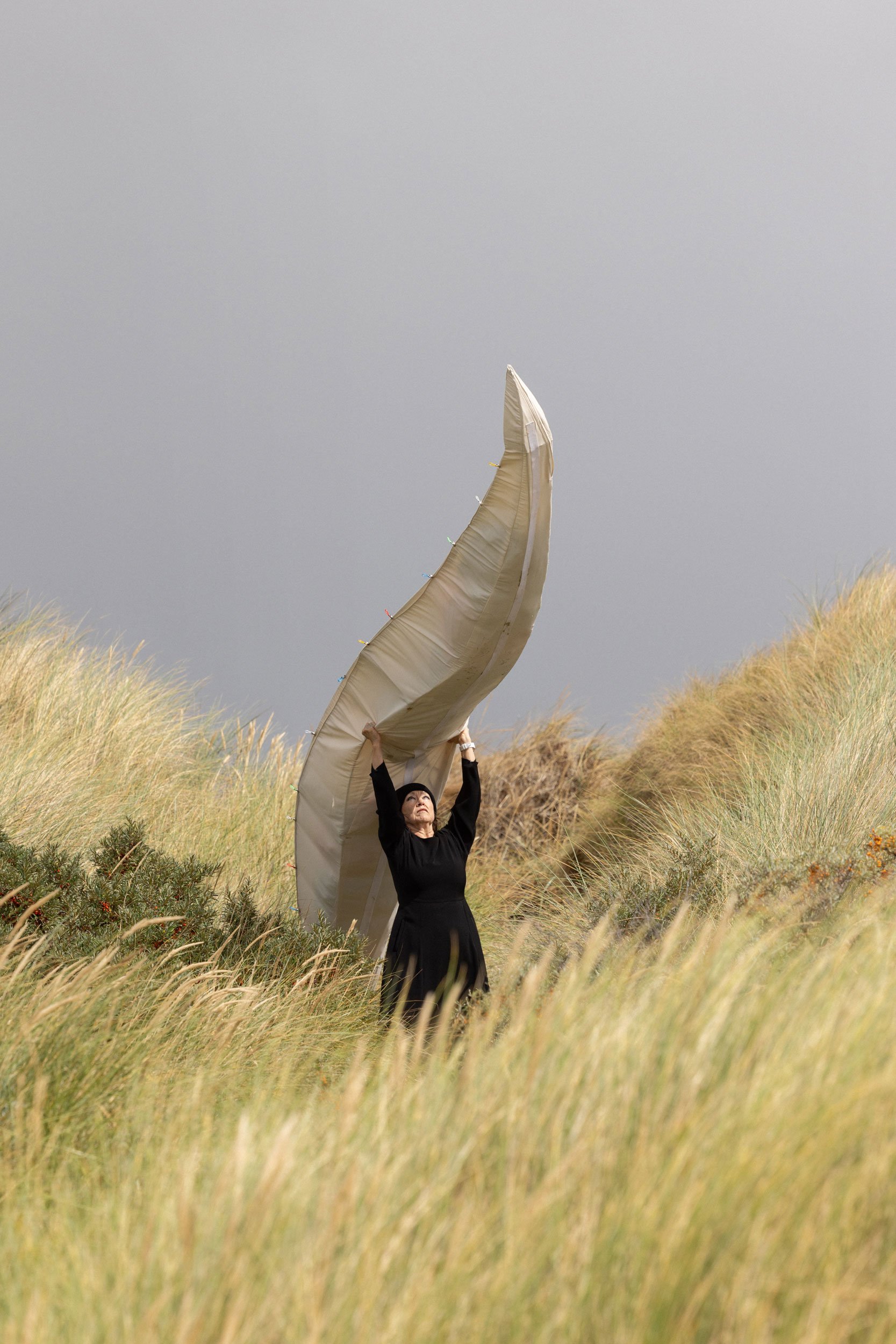 Jessie Kleemann, Spirit of the Flying Kayak. Bringing In The Tide, Wadden Tide, 2026. Foto: Frida Gregersen.
