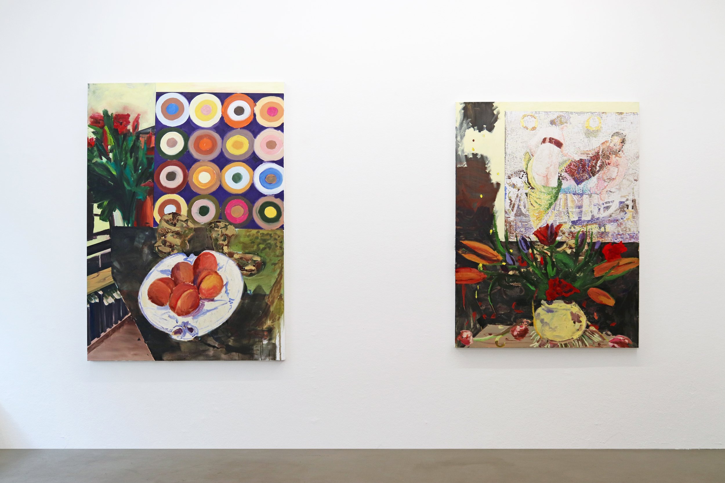 Erik A. Frandsen, Nye malerier installationsview, 2026. Foto: Charlotte Fogh Gallery.