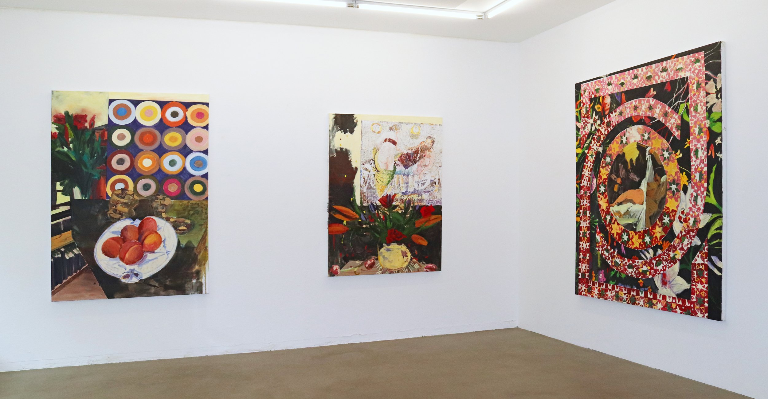Erik A. Frandsen, Nye malerier installationsview, 2026. Foto: Charlotte Fogh Gallery.