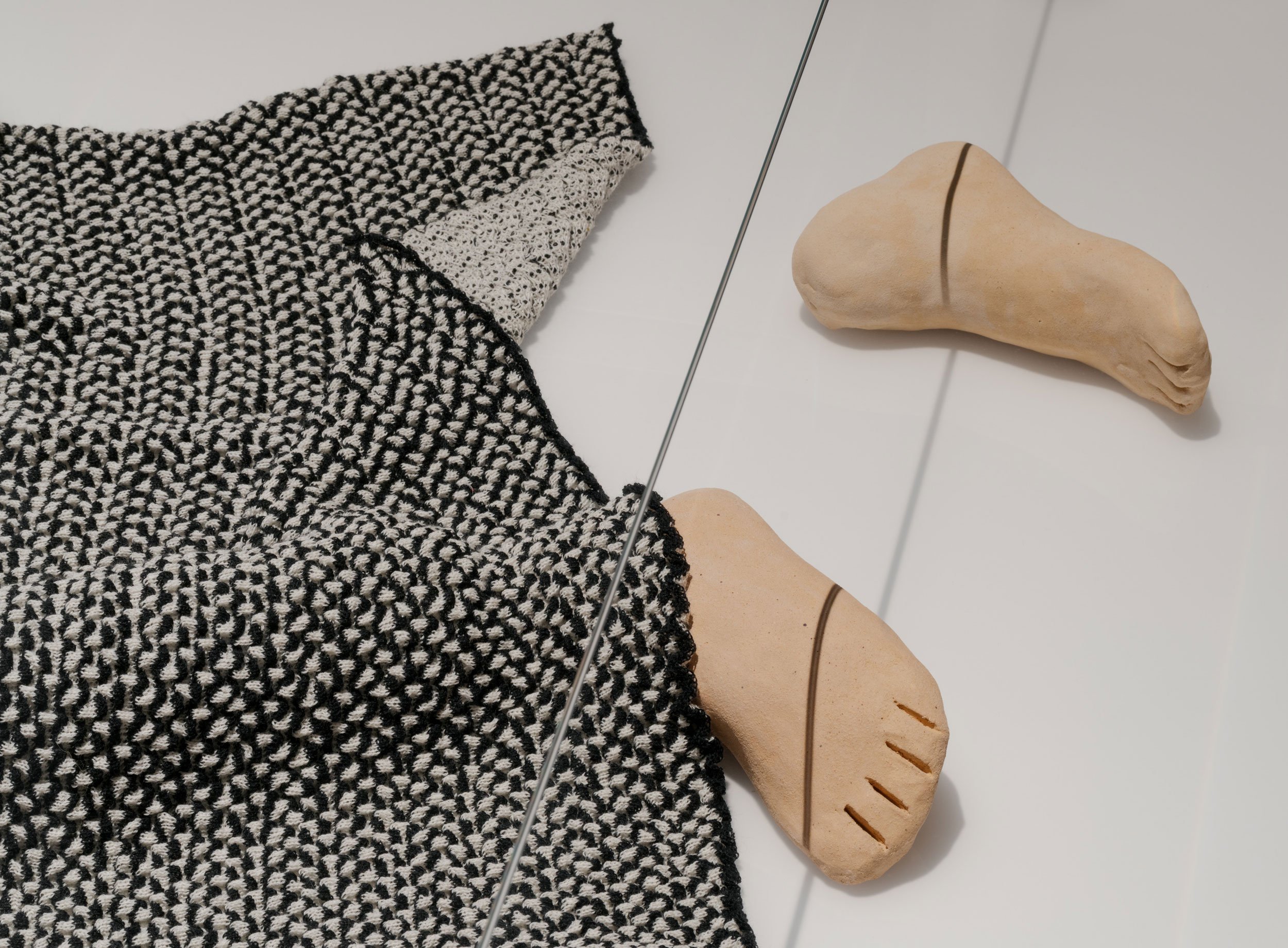 Detalje fra Amalie Smiths udstilling <i>Levende</i> på Kunsthal Charlottenborg. Foto: David Stjernholm 