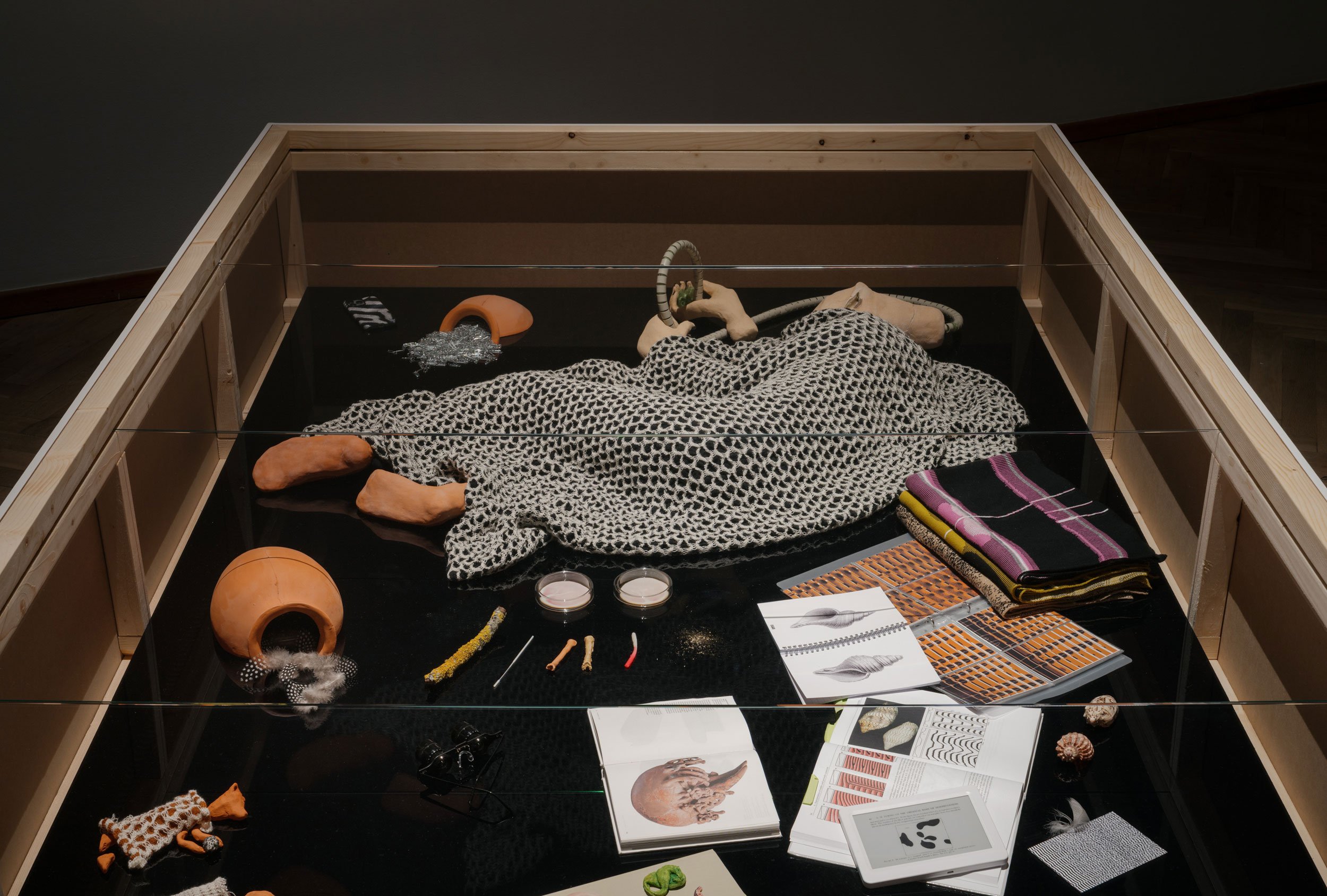 Detalje fra Amalie Smiths udstilling <i>Levende</i> på Kunsthal Charlottenborg. Foto: David Stjernholm 