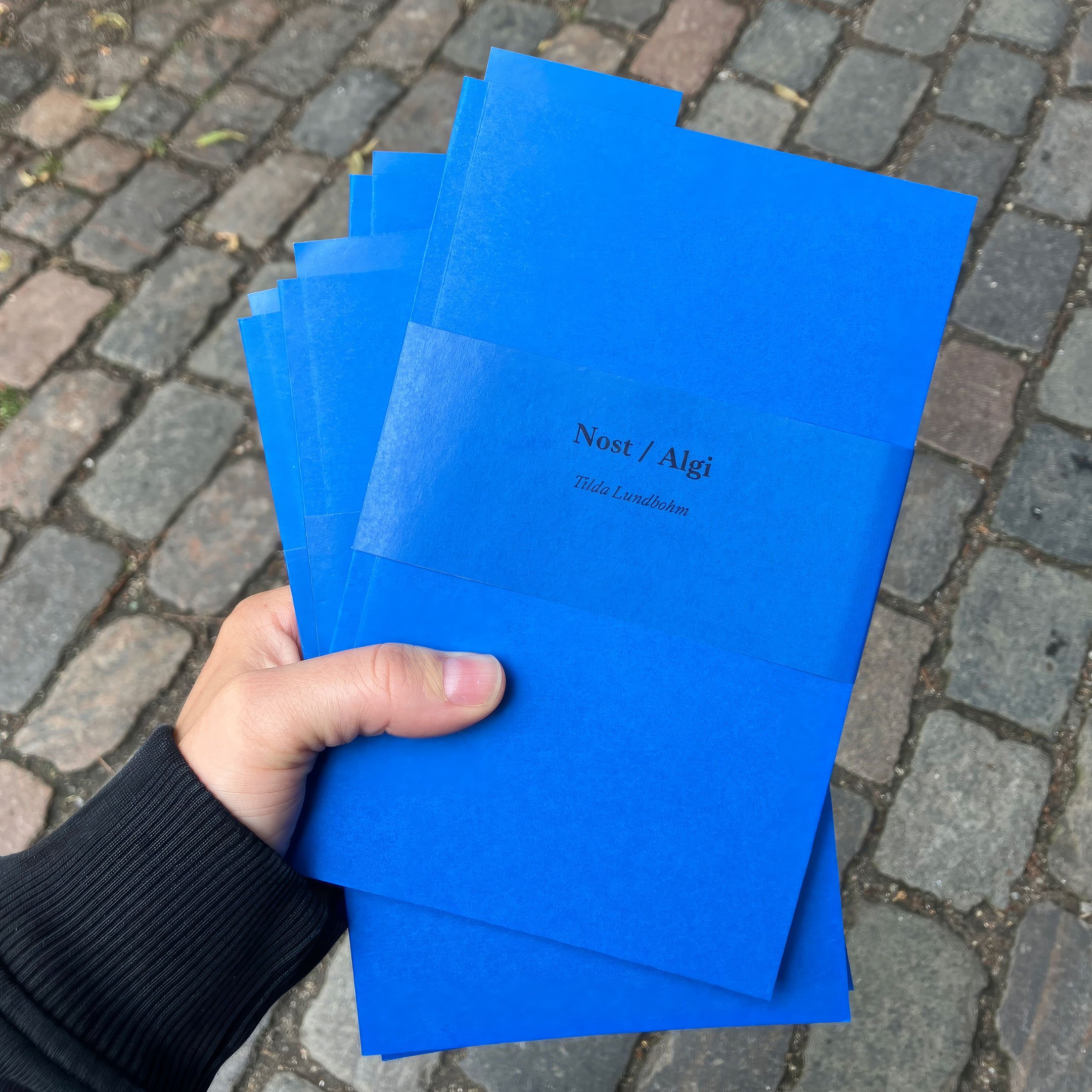 Tilda Lundbohm: <i>Nost / Algi</i>, 2024. Essay, 120 sider. Kreditering: Tilda Lundbohm