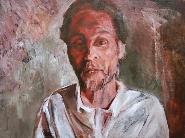 Henrik Jørgensen: <i>Bror</i>. 2022. Olie på lærred. 81 x 60 cm.