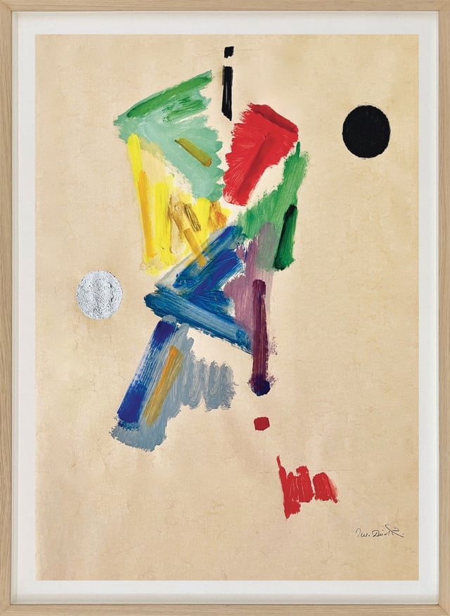 Ulla Diedrichsen: Communication IV, 2025 Gouache på papir 100 x 80 cm. Foto: Charlotte Fogh Gallery