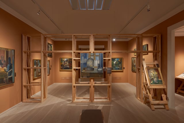 View fra udstillingen <i&gt;Ebba Carstensen: At male ud af hovedet</i&gt;. Foto: David Stjernholm