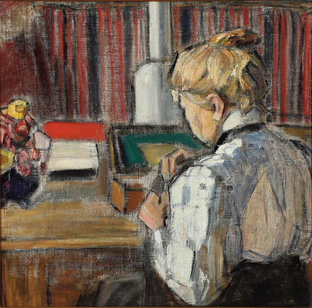 Ebba Carstensen: <i&gt;Rygvendt Kvinde</i&gt;. Privateje.