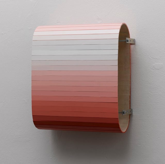 Tove Storch: <i>Untitled (Roller painting #2)</i>, 2006. Cardboard, acrylic, metal. Foto: NILS STÆRK
