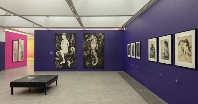 View fra udstillingen <i>At male det usynlige</i>. Foto: Lars Bay.