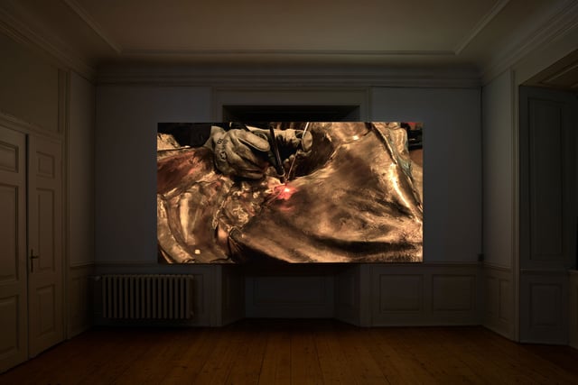 Videoværket <i>Fluid and Firm</i>, 2024 af Tina Maria Nielsen. Foto: Jacob Friis-Holm Nielsen.