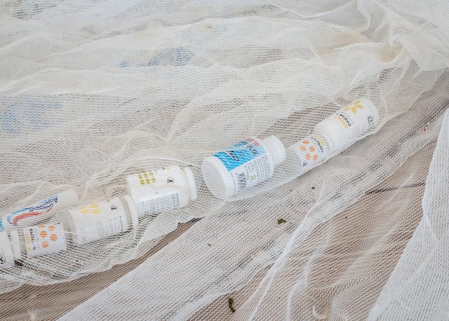 Installationsview fra udstillingen af Jason Dodge og Elena Narbutaitė. Foto: Malle Madsen.