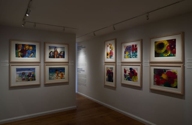 View fra udstillingen <i>Forbindelser mellem mennesker, natur og kunst</i>. Foto: D. Dunkelberg, © Nolde Stiftung Seebüll.