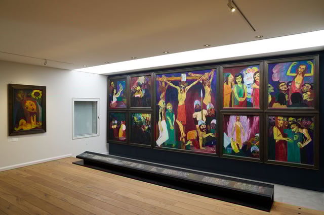 View fra udstillingen <i>Forbindelser mellem mennesker, natur og kunst</i>. Foto: D. Dunkelberg, © Nolde Stiftung Seebüll.