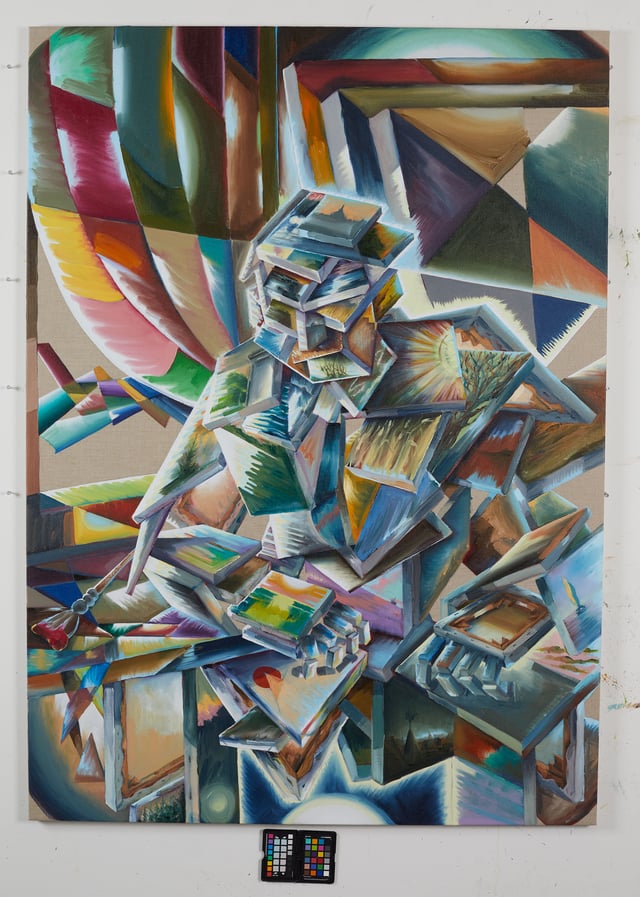 Værk fra udstillingen <i>Boblerne (og brandmanden!) i bækken</i> af Martin Bigum. Foto: Oluf Høst Museet.