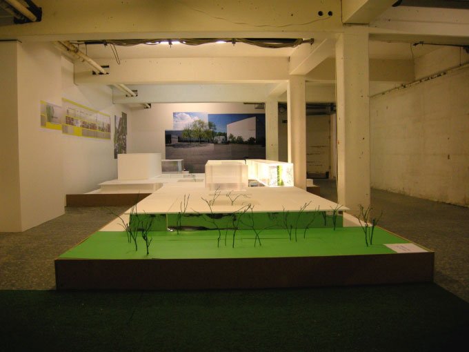 I kælderen under bazaren udstilles et fremtidsscenarium for Solvangs Centeret. Foto: Matthias Hvass Borello