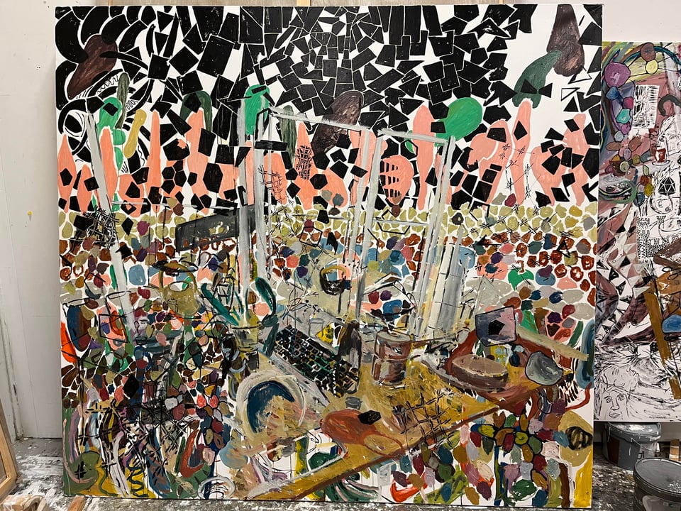 Frisk fra kunstnerens atelier. Værk af Kaspar Bonnén. Foto: Kaspar Bonnén.