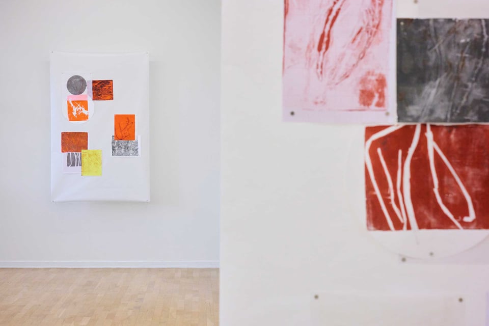 Mariana Gomez Gonçalves <i>Phonetic Collage I-IV</i>, 2025 (Installationsfoto). Foto: Enneke Hempen