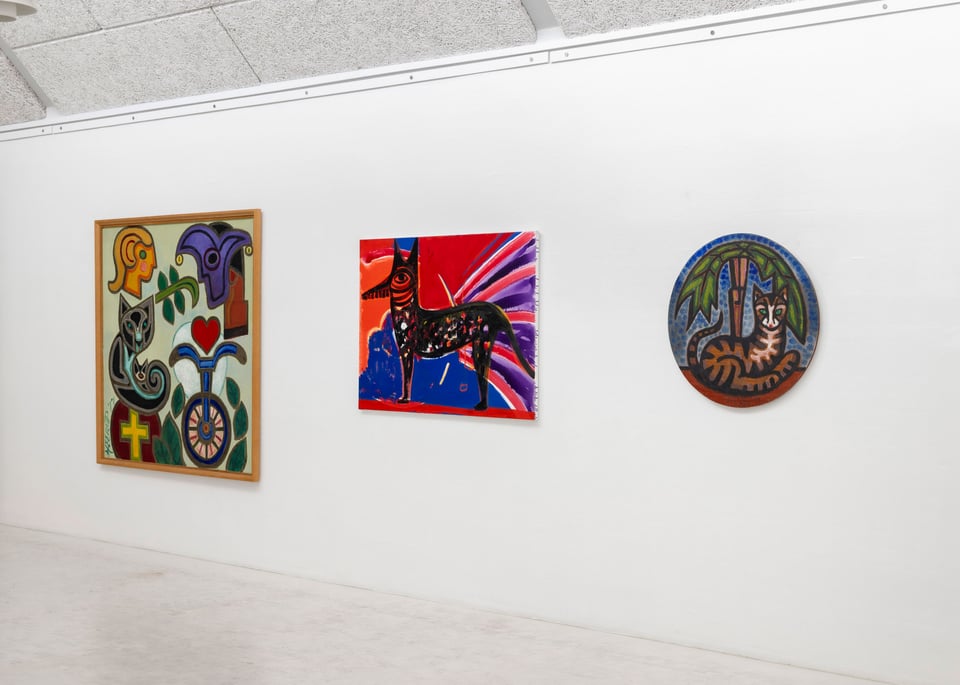 View the exhibition <i>Farshad Farzankia og Henry Heerup: Your Mother Is My Mother from Another Mother</i> at Heerup Museum. Photo: Malle Madsen