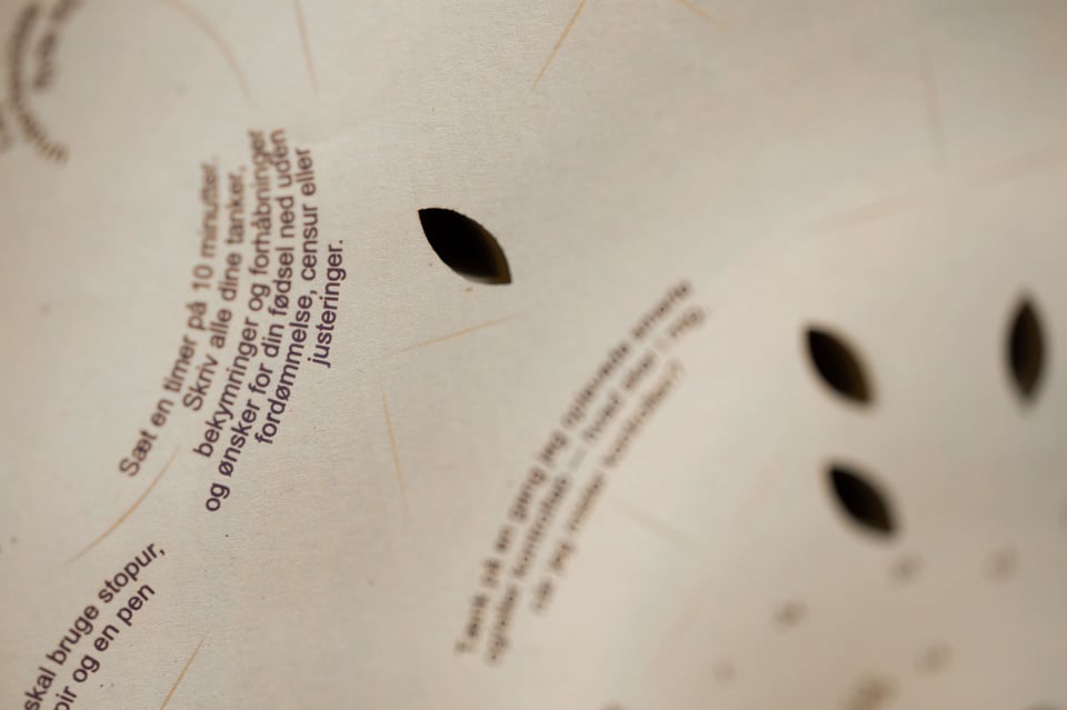 Detalje fra Kamilla Mez’ værk <i>Bukken, Venden, Åbnen</i>. Foto: Simon Bendix Borregaard