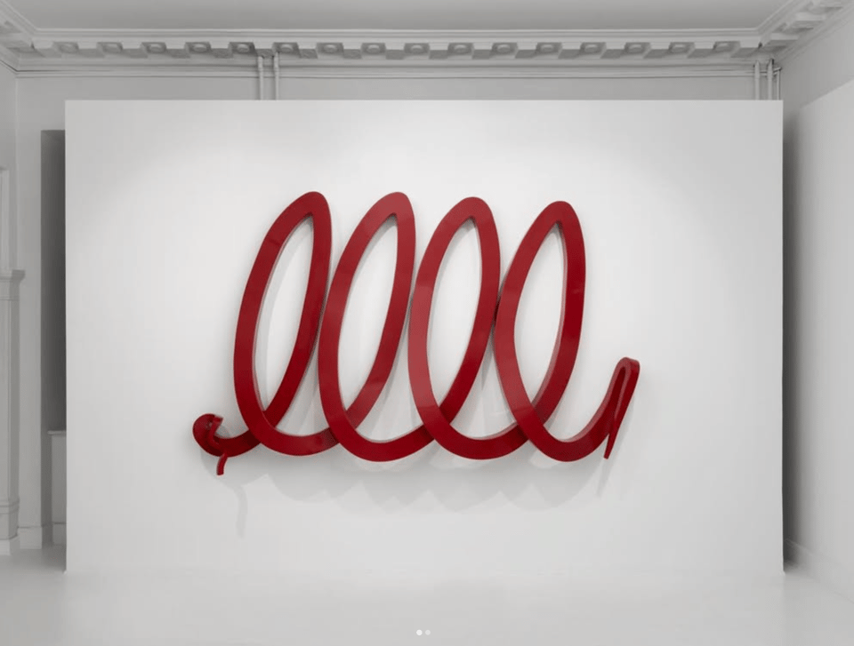 Kristian Dahlgaard: <i>Red word</i>, 2025. Martin Asbæk Gallery. Foto David Stjernholm